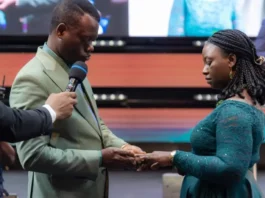 Arome Osayi Renews Wedding Vows After 14 Years With Wife